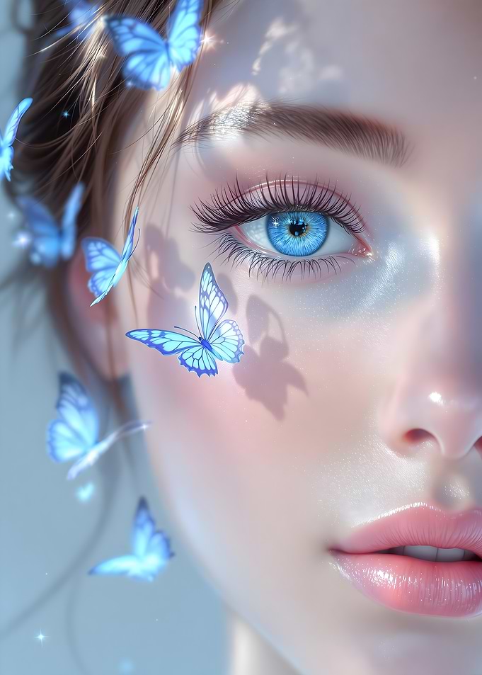 Blue Eyes and Butterflies