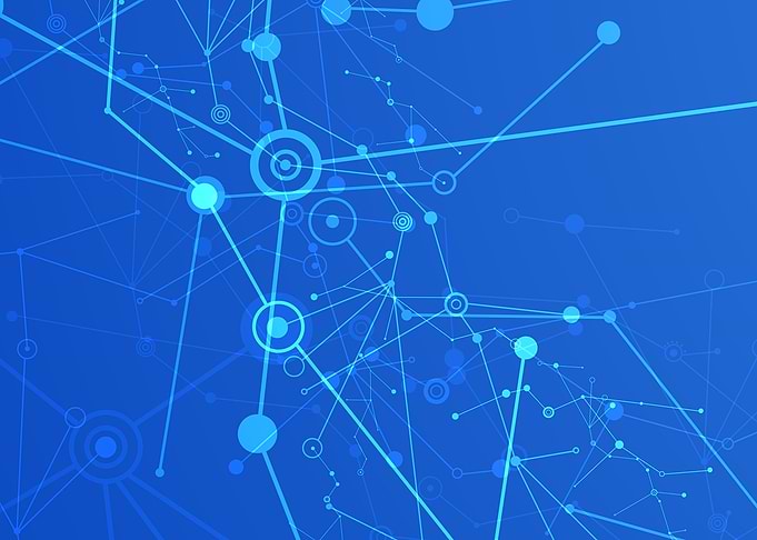 Abstract Blue Network