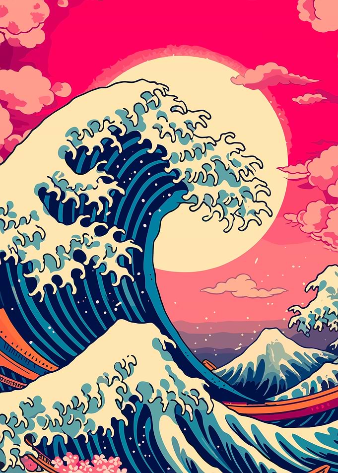 Great Wave, Pink Sunset
