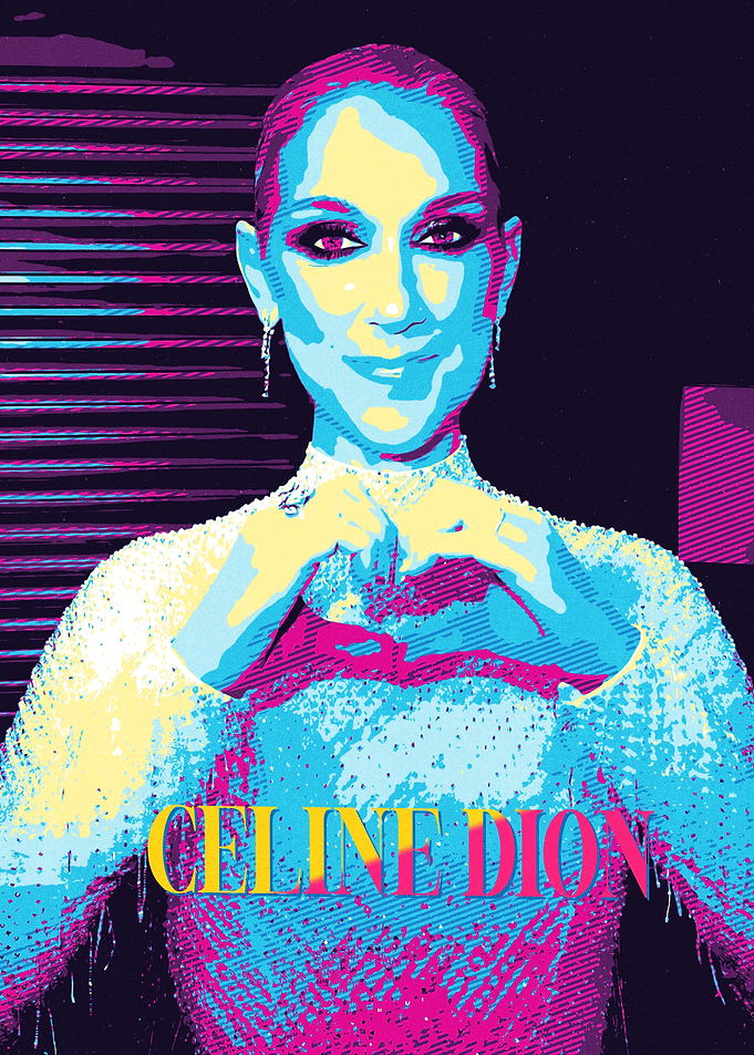 Celine Dion Pop Art Portrait