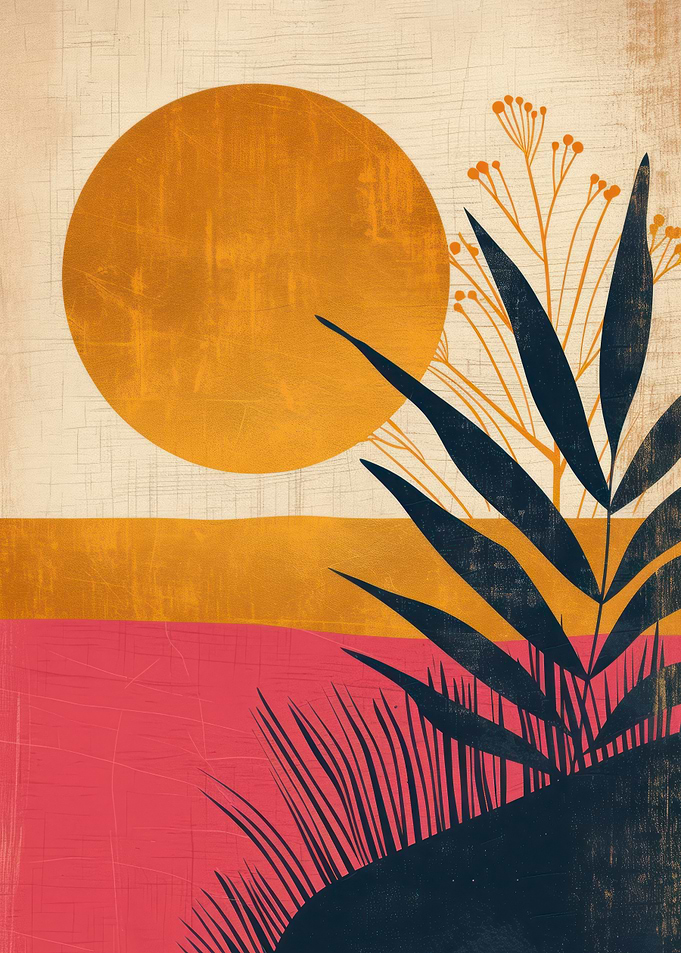 Sunset Palm Silhouette