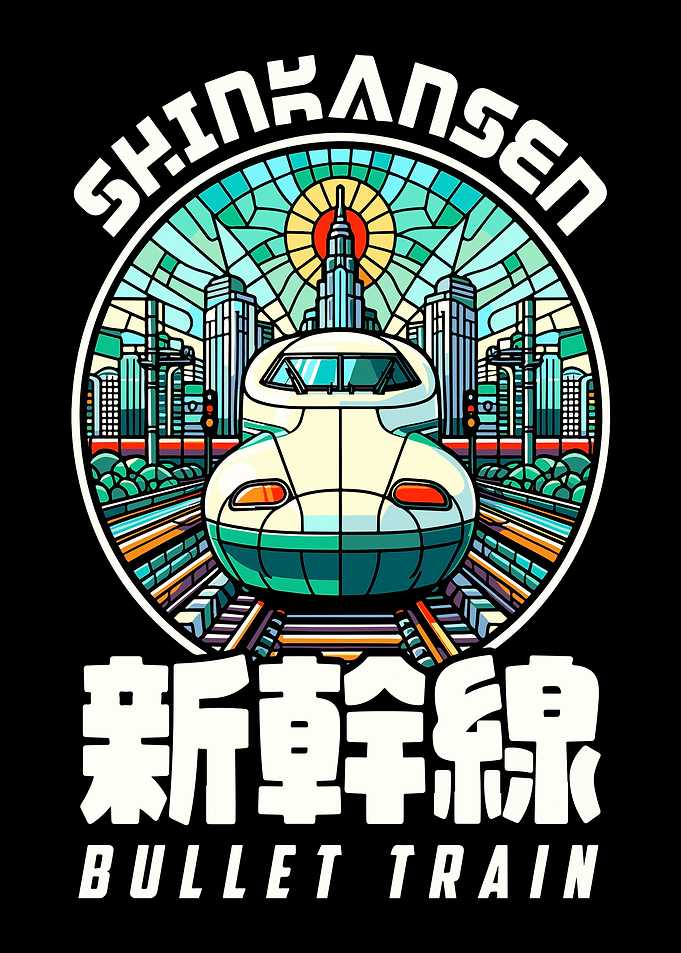 Shinkansen Bullet Train Japanese Kanji Characters Souvenir