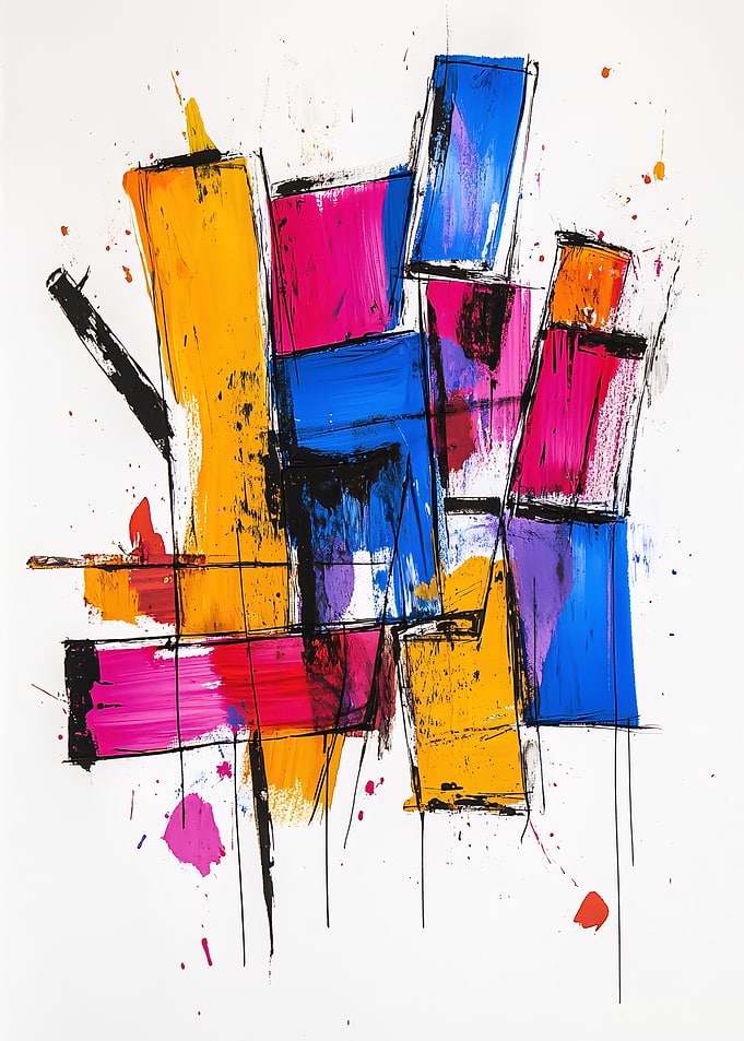Abstract Art with Bold Colors
