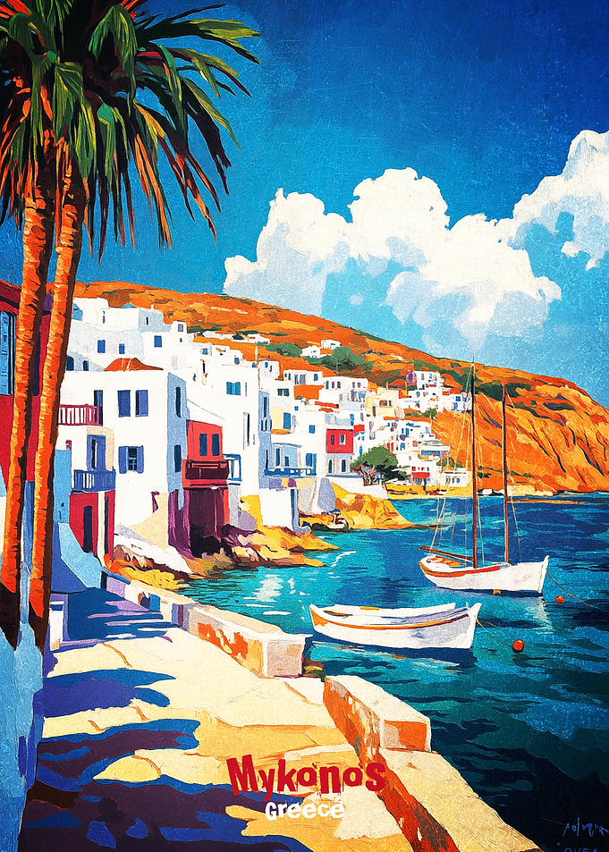Mykonos Art Poster