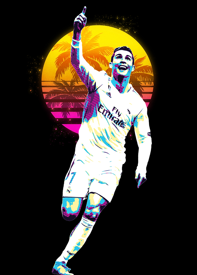 Cristiano Ronaldo Retro Art