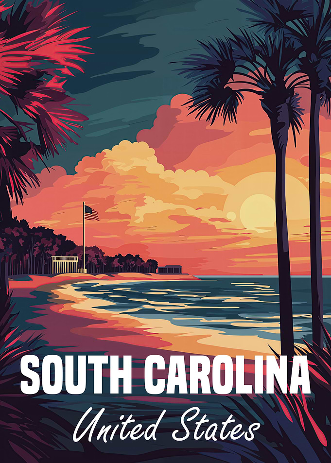 South Carolina Sunset Poster