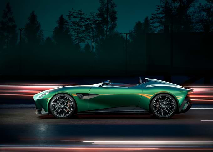 Green Sports Car Night Drive