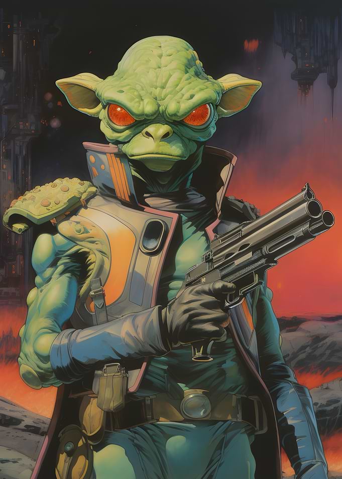 Sci-Fi Alien Cowboy