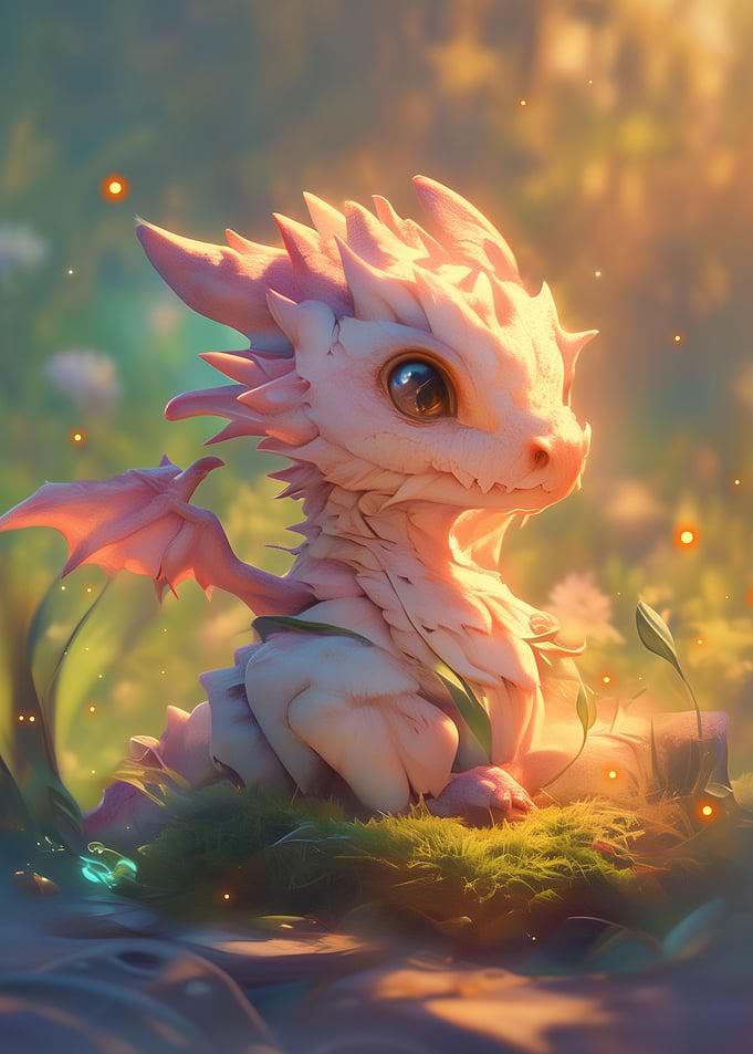 Cute Pink Dragon