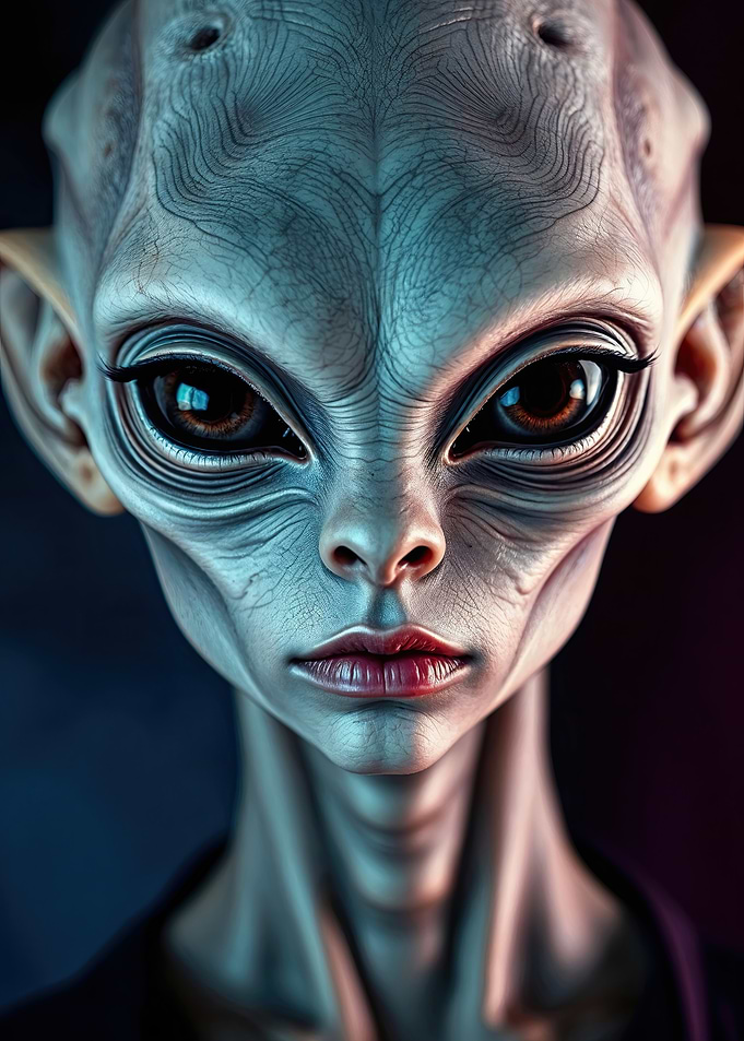 Fantasy Portrait, Alien Face