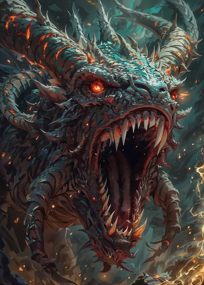 Fierce Dragon Illustration