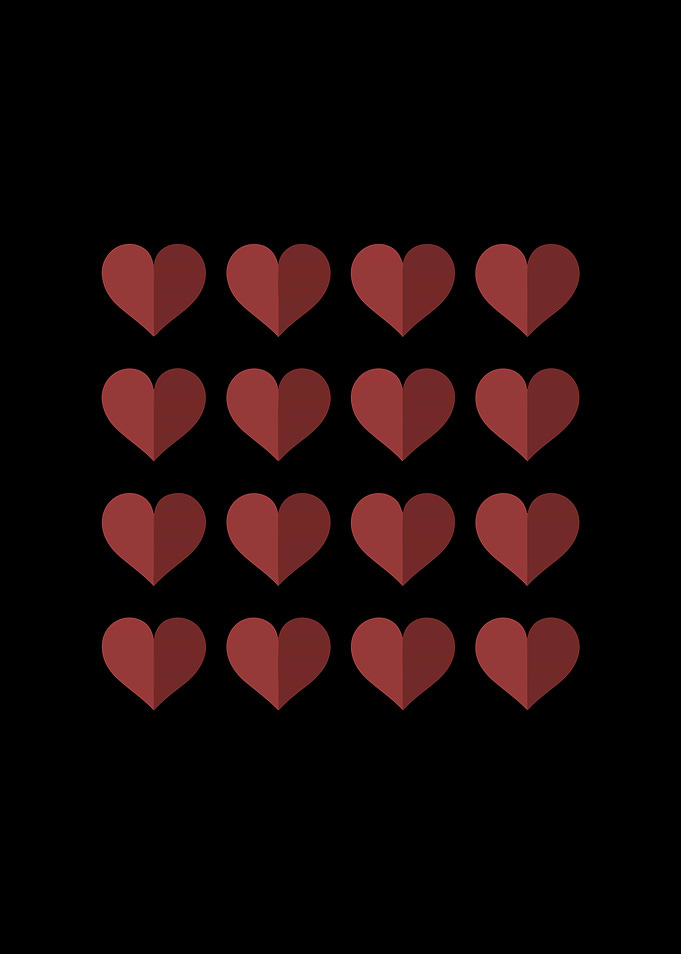 Leopard Print Red Hearts
