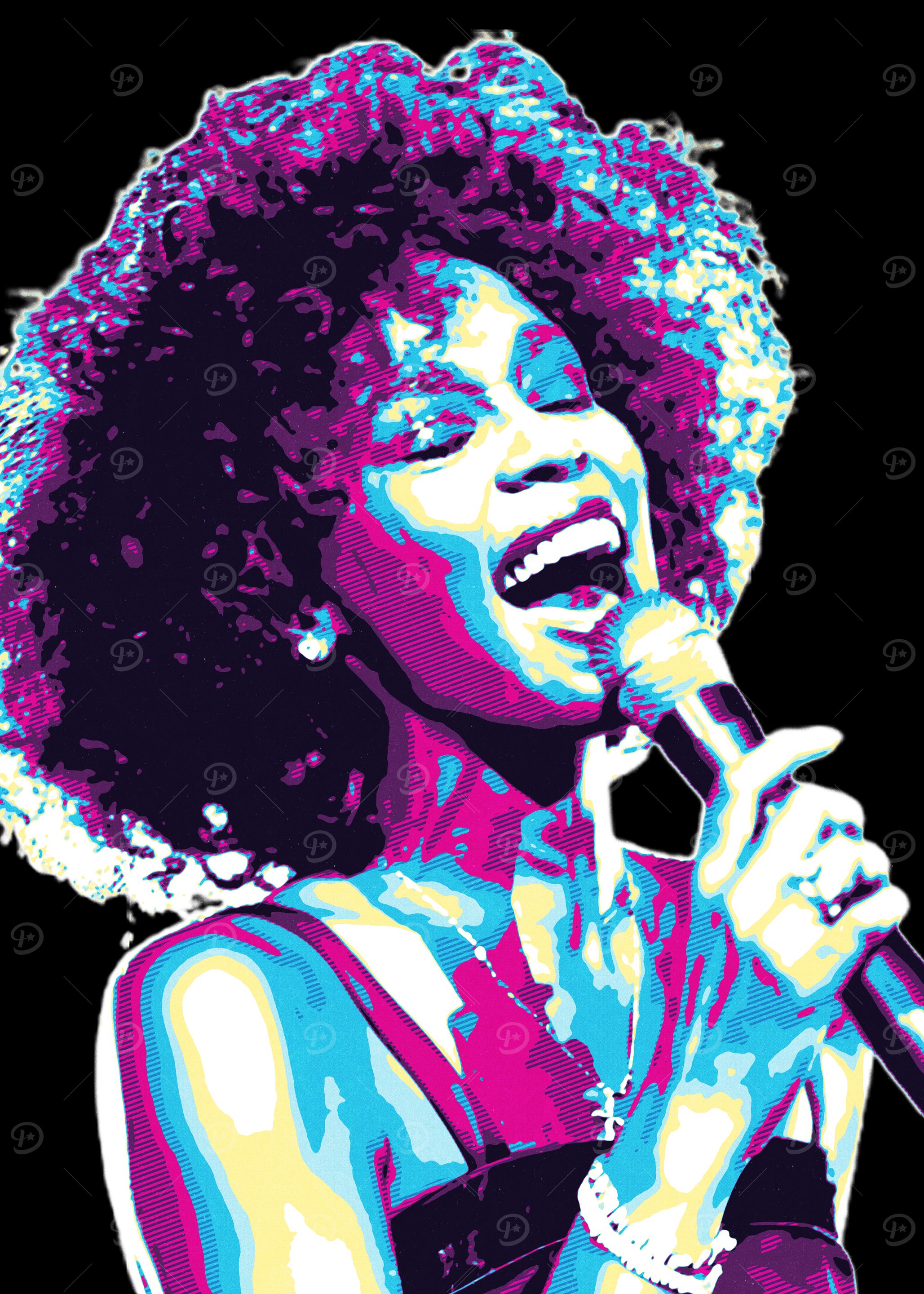 Whitney Houston Retro Art