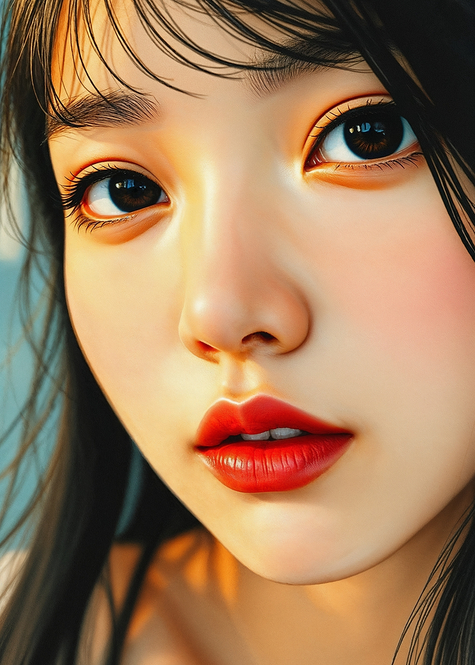 Beautiful Asian Woman Face 06