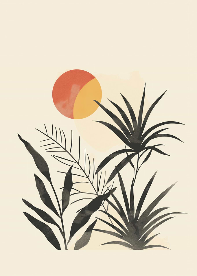 Tropical Sunset Art Print