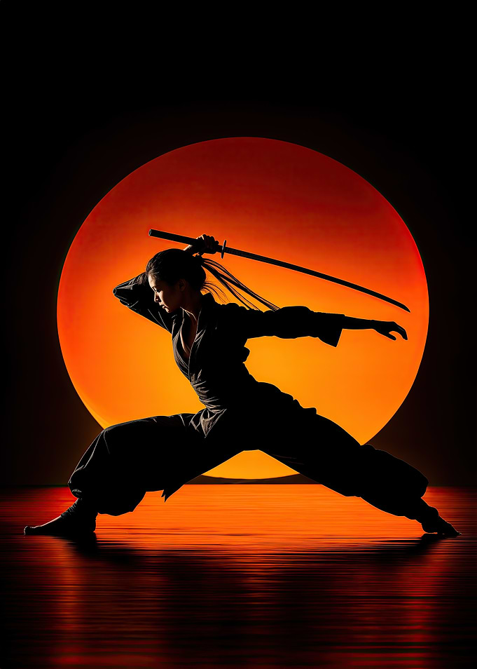 Female Samurai Silhouette