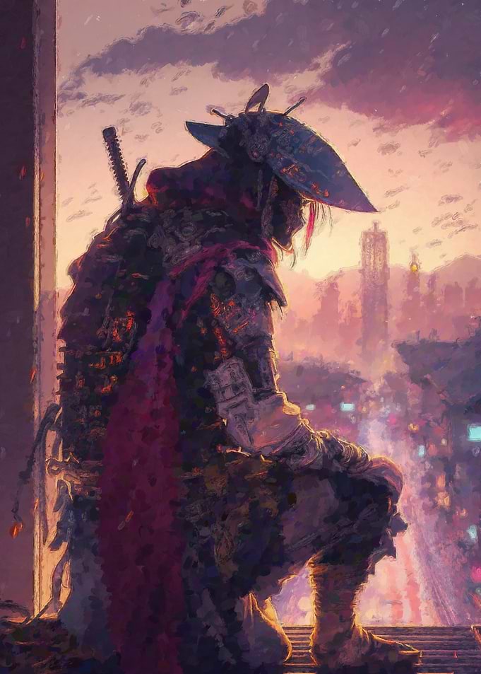 Samurai at Sunset
