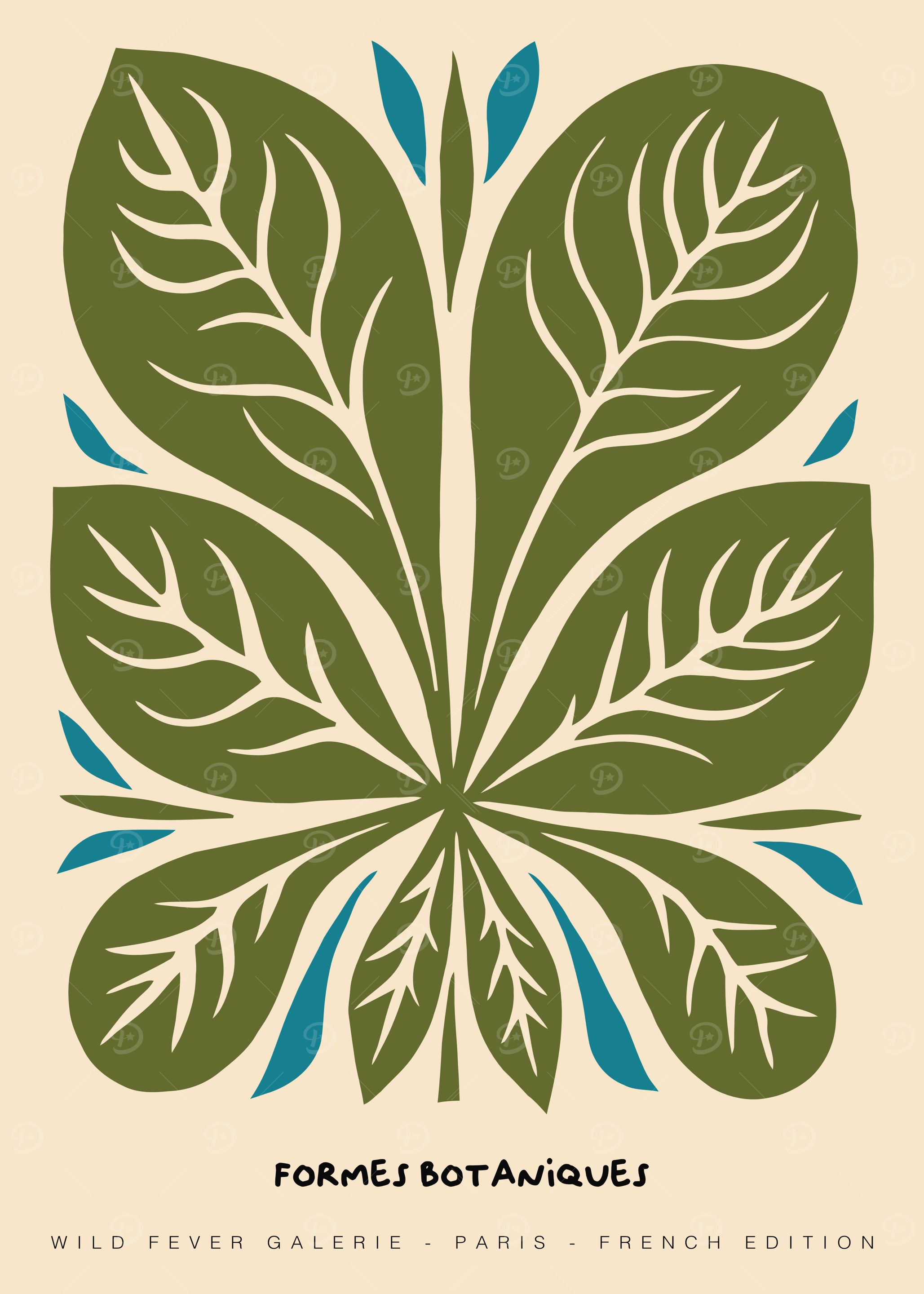 Green Leaf Botanical Art