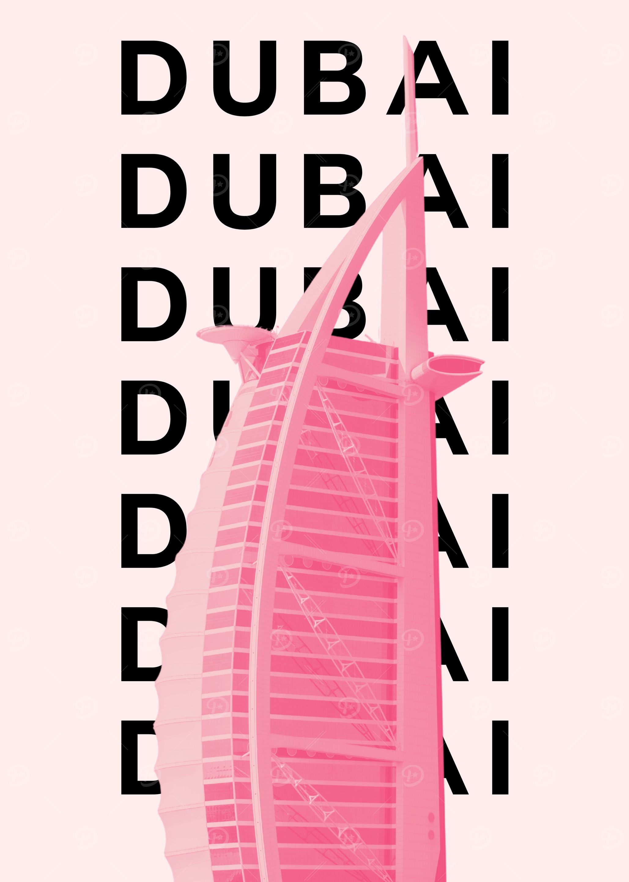 Dubai Skyline Minimalist Art