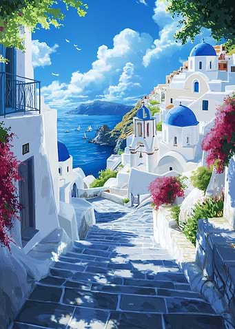 Greek Island Village