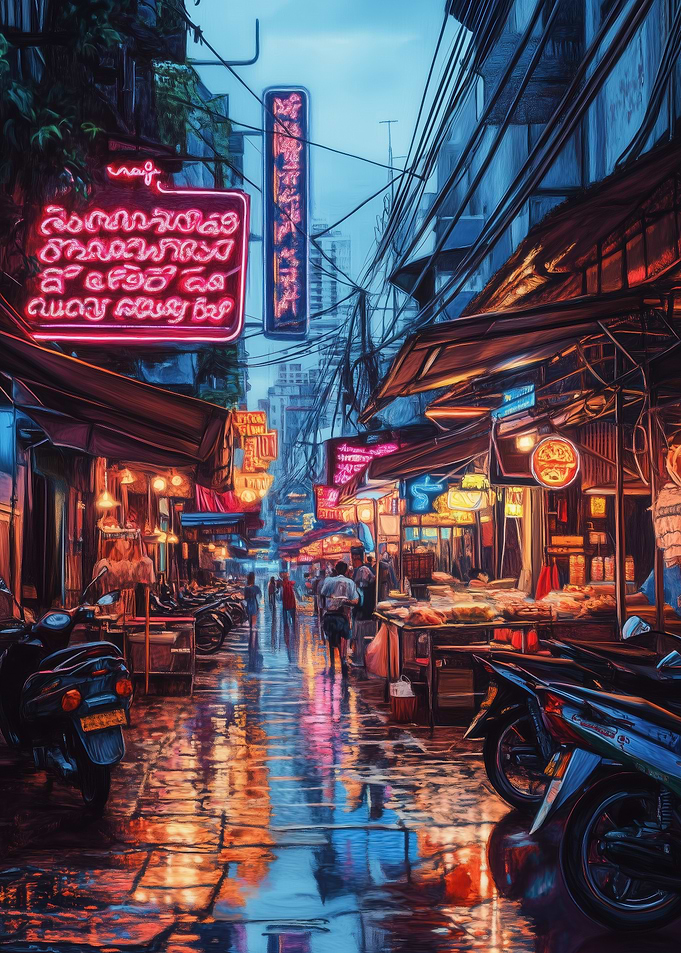 Neon Night Market