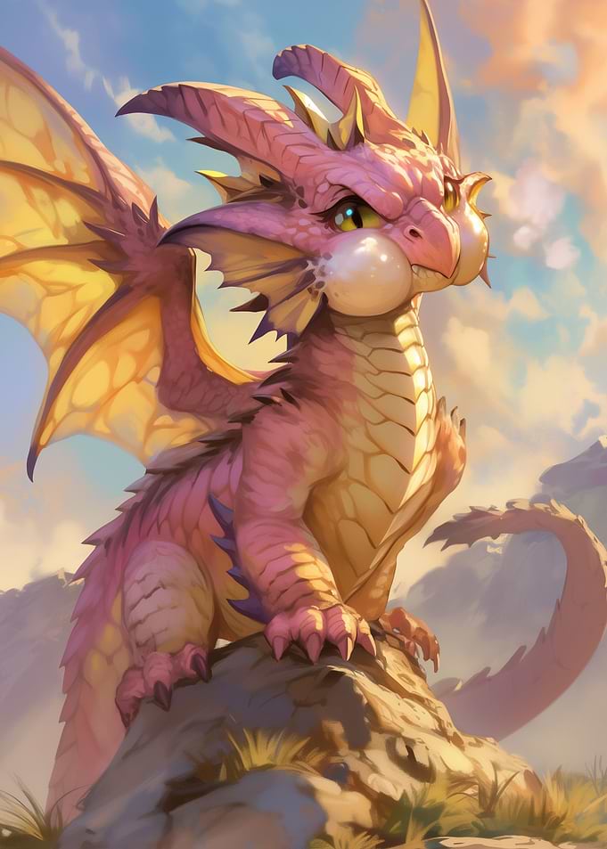 Cute Pink Dragon