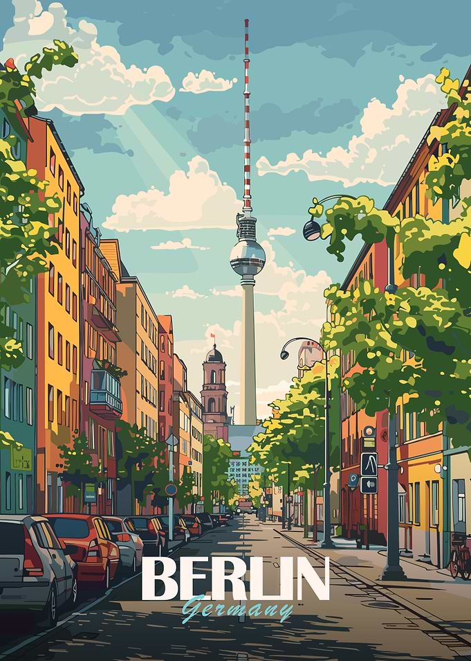 Berlin Cityscape with TV Tower