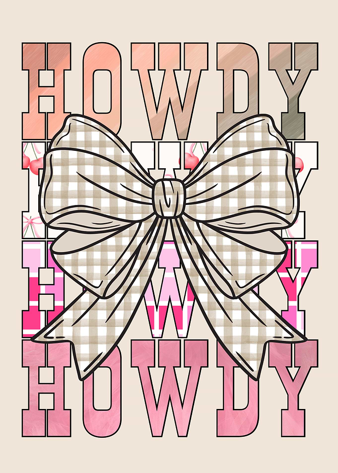 Howdy Bow Graphic Poster