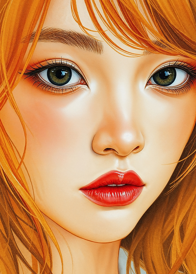 Beautiful Asian Woman Face 08