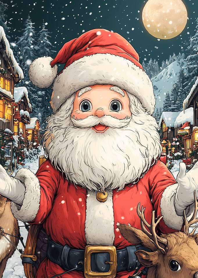 Smiling Santa Claus Christmas Funny