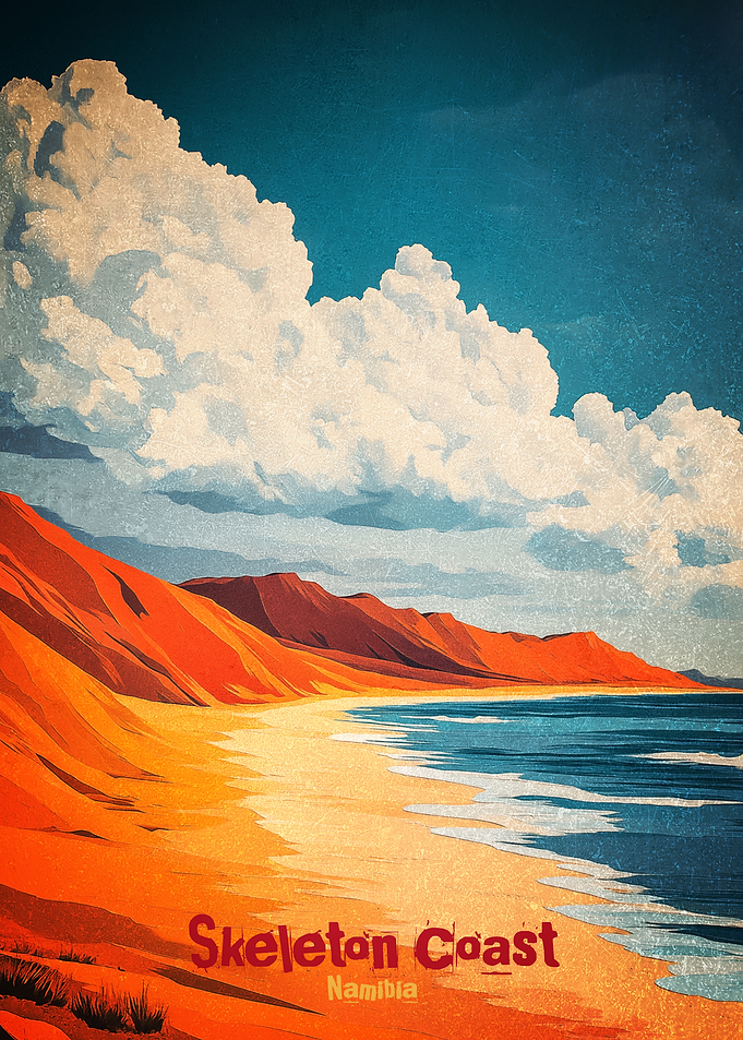 Skeleton Coast Art Poster