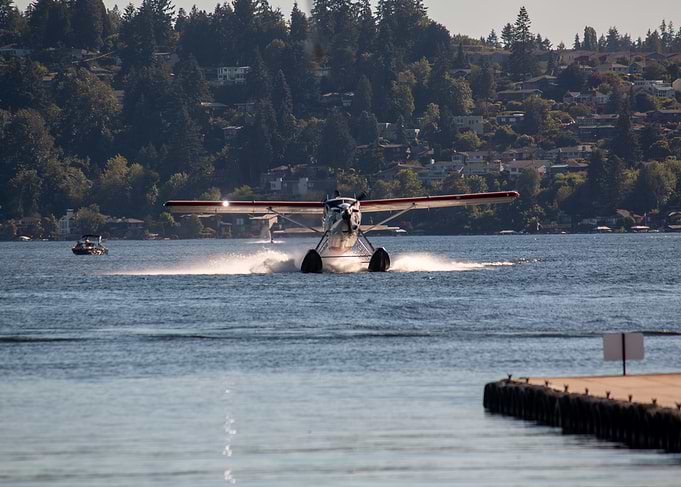 Seaplane Landing on Water