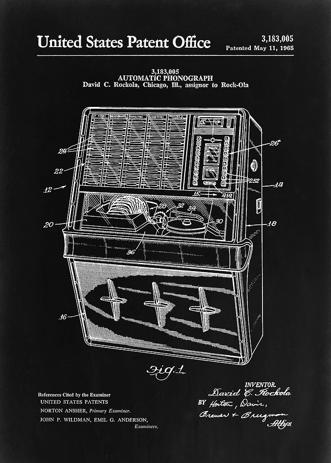 Jukebox Patent Drawing