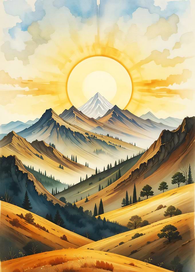 Sunrise Mountain Landscape