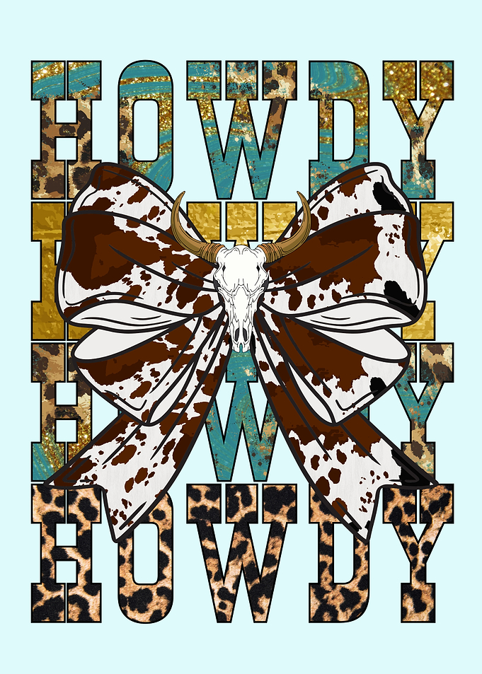 Cow Skull Coquette Bow Howdy