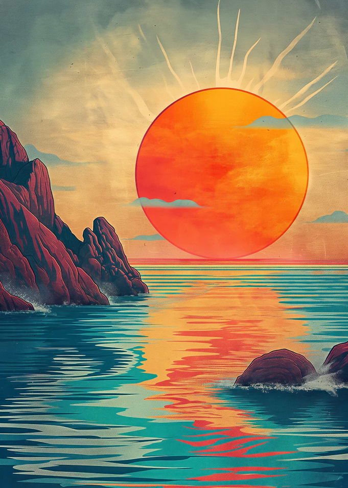 Sunset Over Ocean
