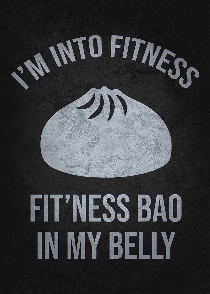 Fitness Bao In My Belly - Funny Food Gym