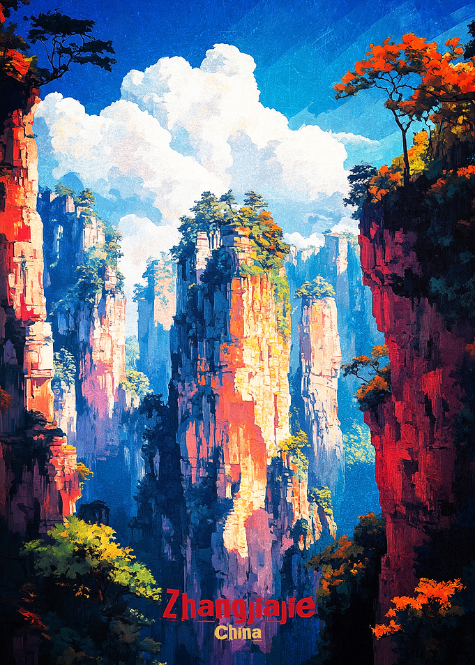 Zhangjiajie Art Poster