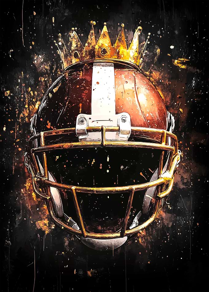 Football Helmet with Crown