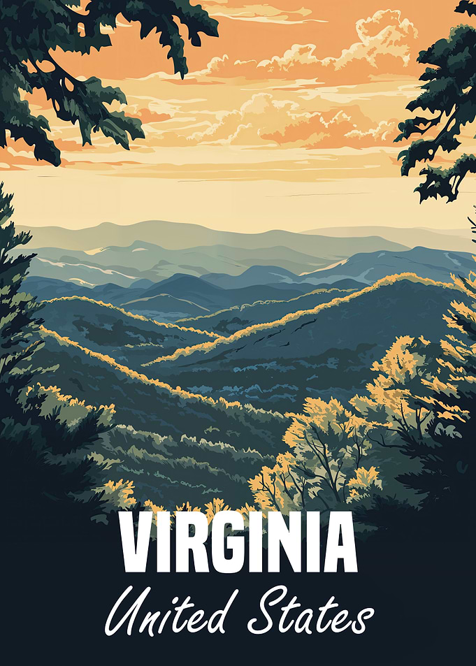 Virginia Mountain Landscape Poster