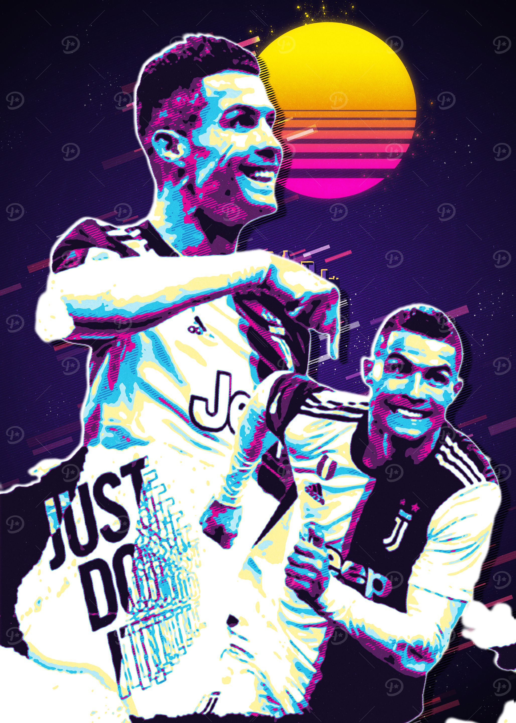 Cristiano Ronaldo Retro Art