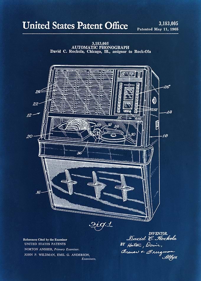 Jukebox Patent Blueprint
