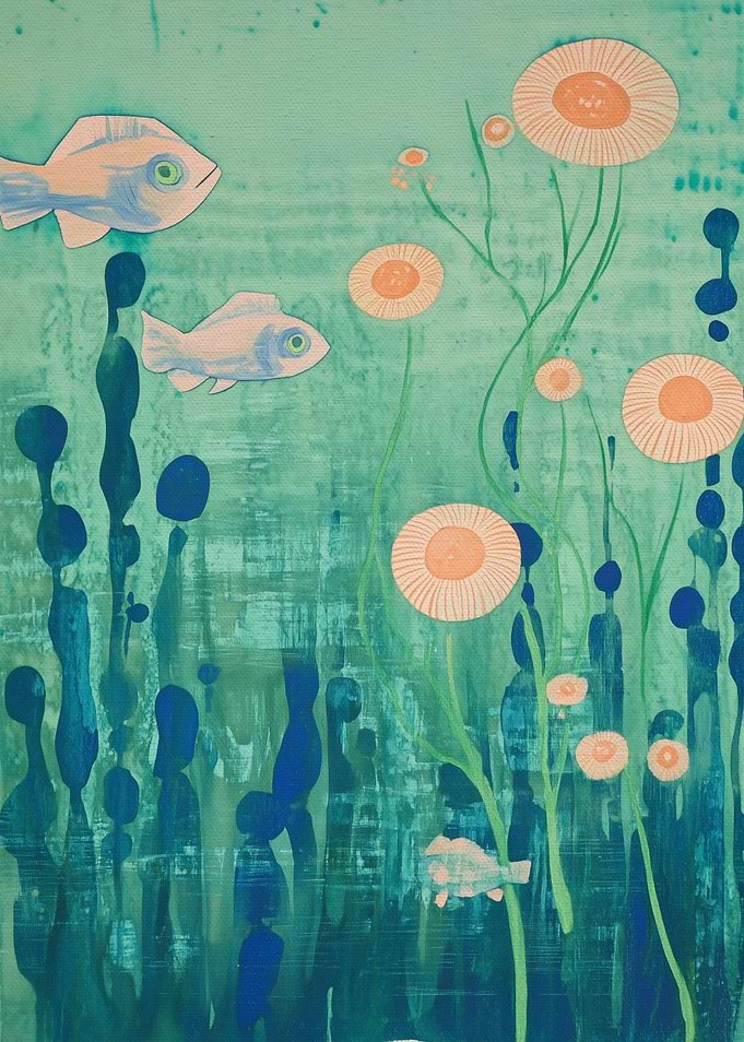 Underwater Floral Painting