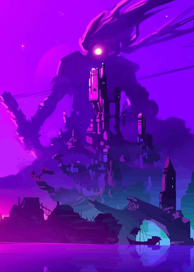 Giant Shadow Over City