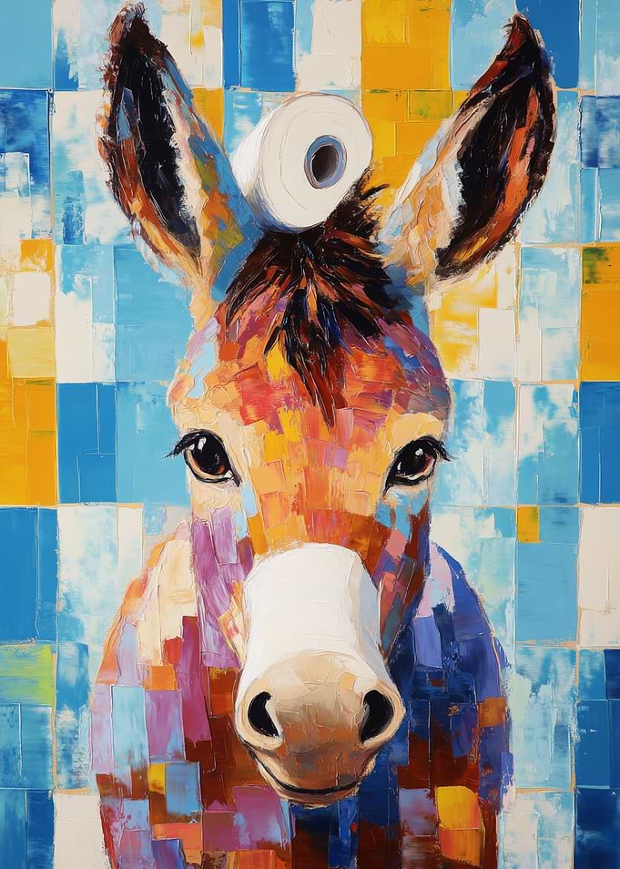 Donkey with Toilet Paper