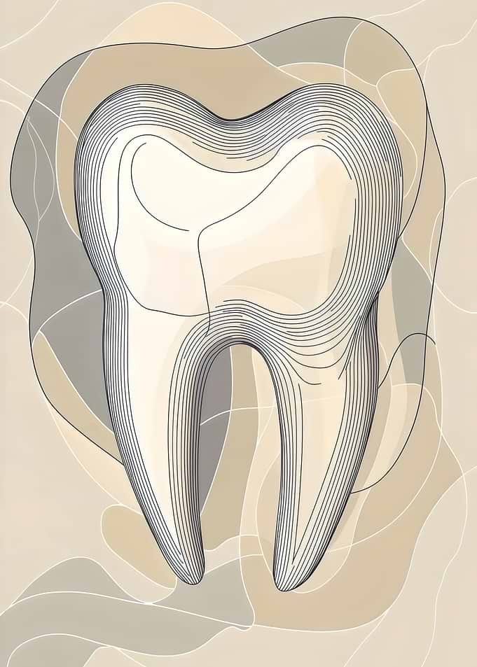 Subtle Beige Tooth Design