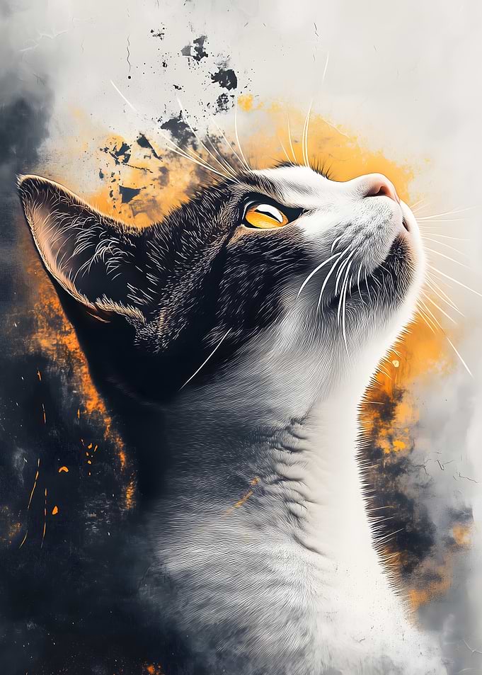 Cat Watercolor Portrait