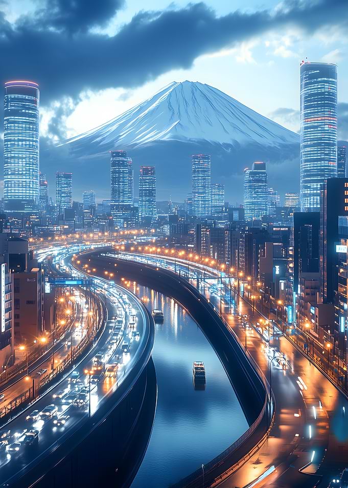 Mount Fuji Cityscape