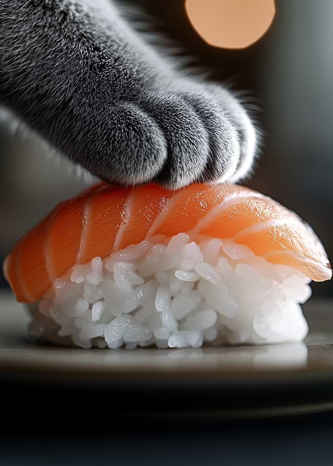 Cat Paw on Sushi