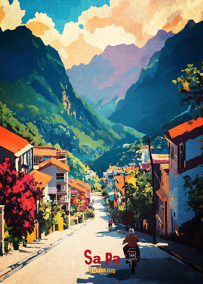 Sa Pa Art Poster
